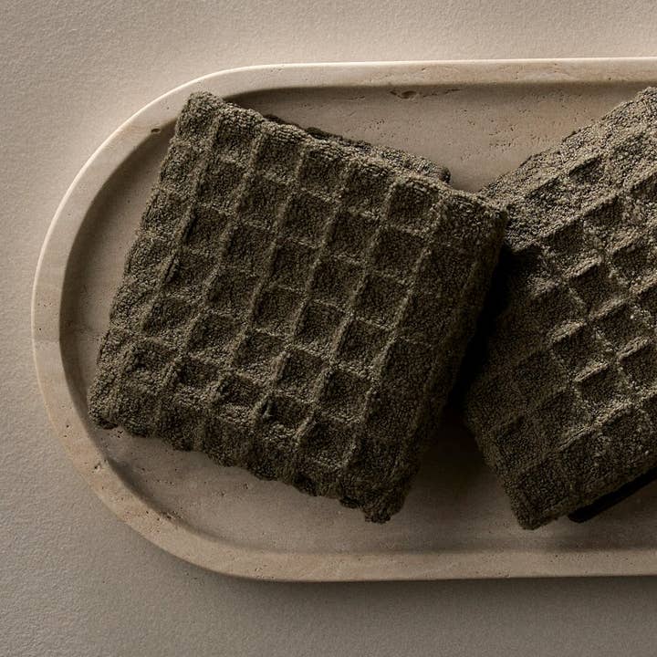 Geometry – Engroshandel Håndklædesæt – Forest Waffle Vaskekludsæt2