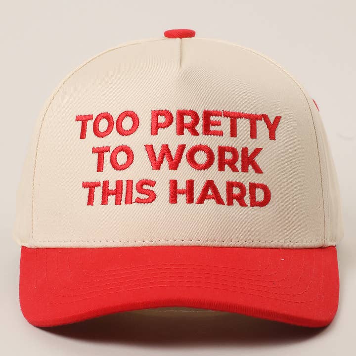 Fashion City - Wholesale Trucker Hat - Women's - TOO PRETTY TO WORK Embroidery Trucker Hat4