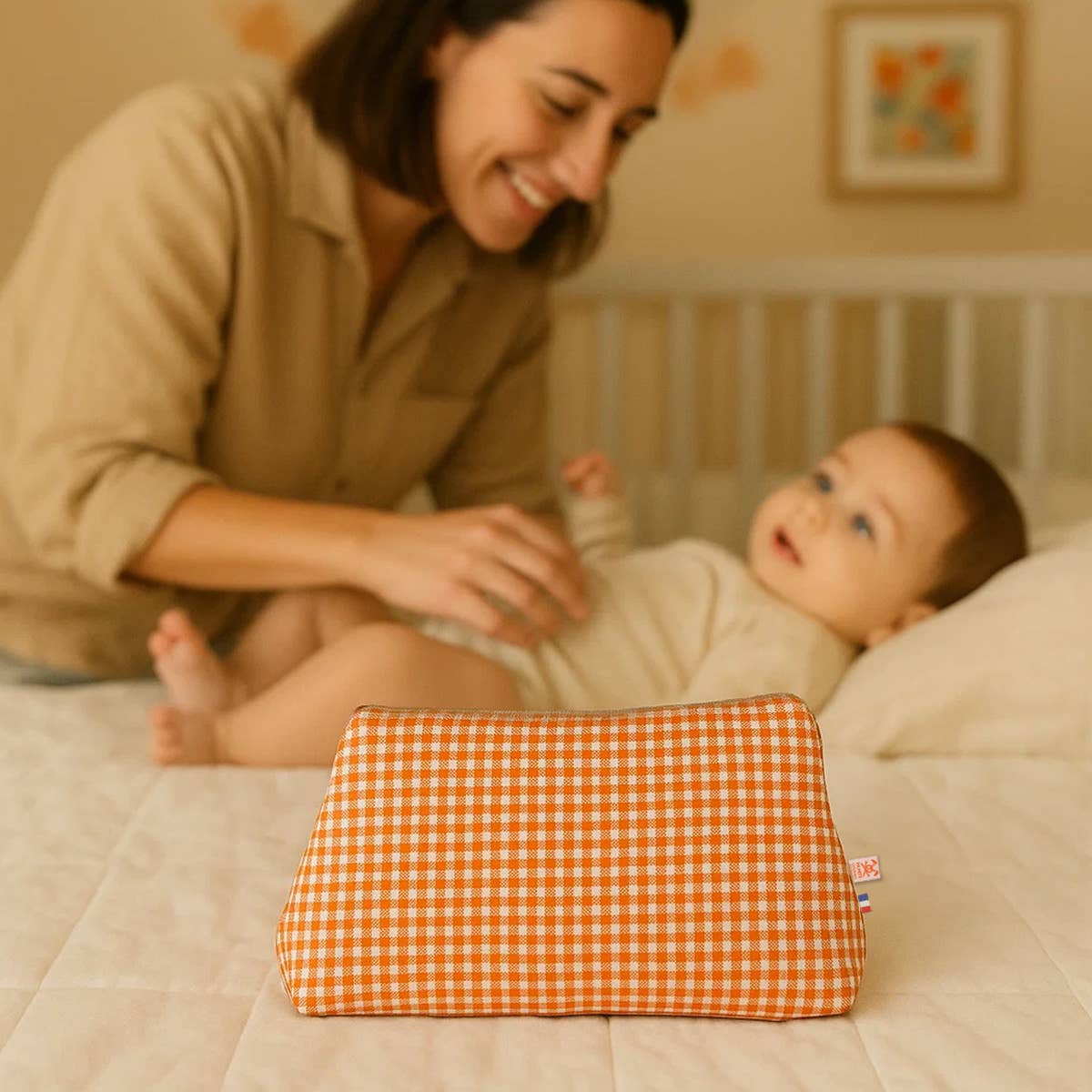 PAPATE – wholesale Necessär - Dam – Ekologisk bomull Toalettväska - Vichy4