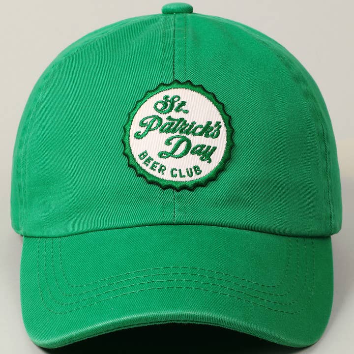 Fashion City - Wholesale Baseball cap – Unisex - St. Patrick's Day Beer Club Embroidery Patch Cap14