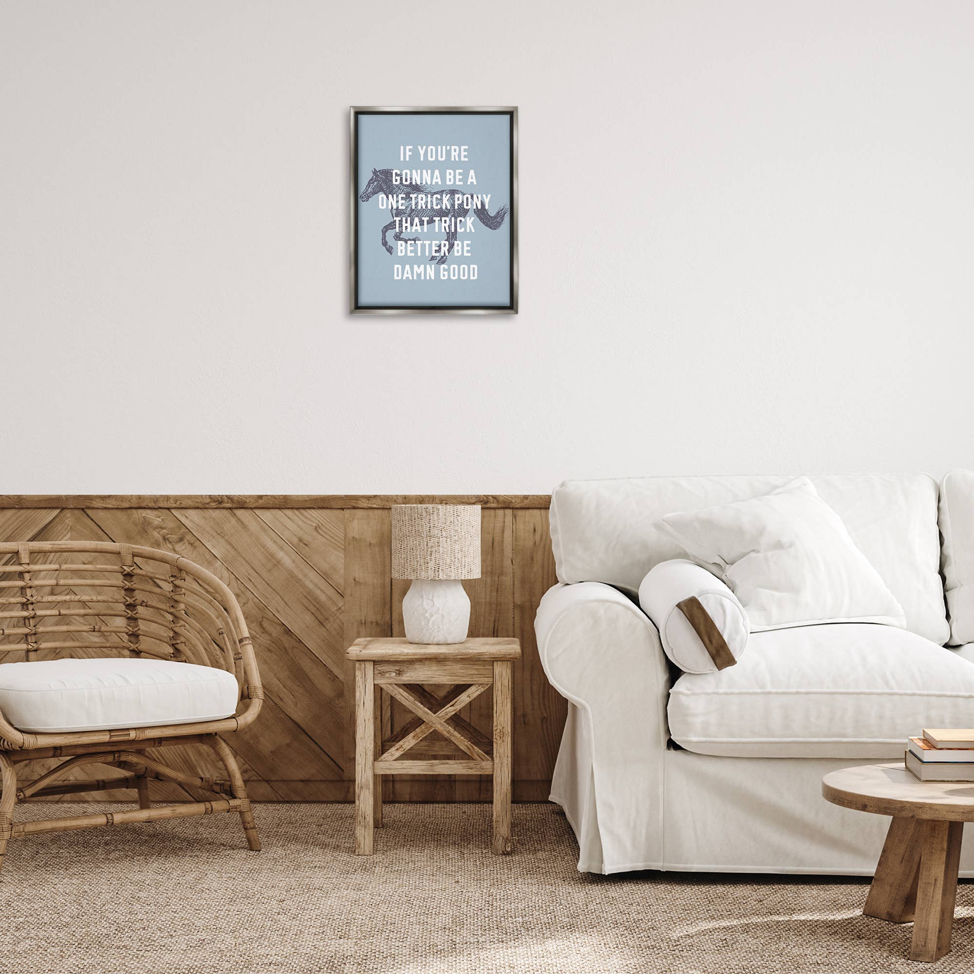 Stupell Industries - Wholesale Wall Decor - Kids & Baby - One Trick Pony Phrase Floater Framed Art24