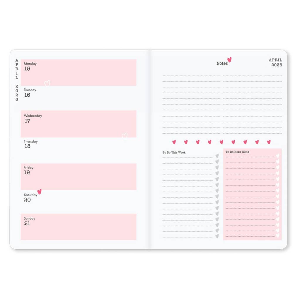 Tangible Stationery – wholesale Journal/diary – Matilda Moo - 2026 Diary - A5 Weekly Notes2