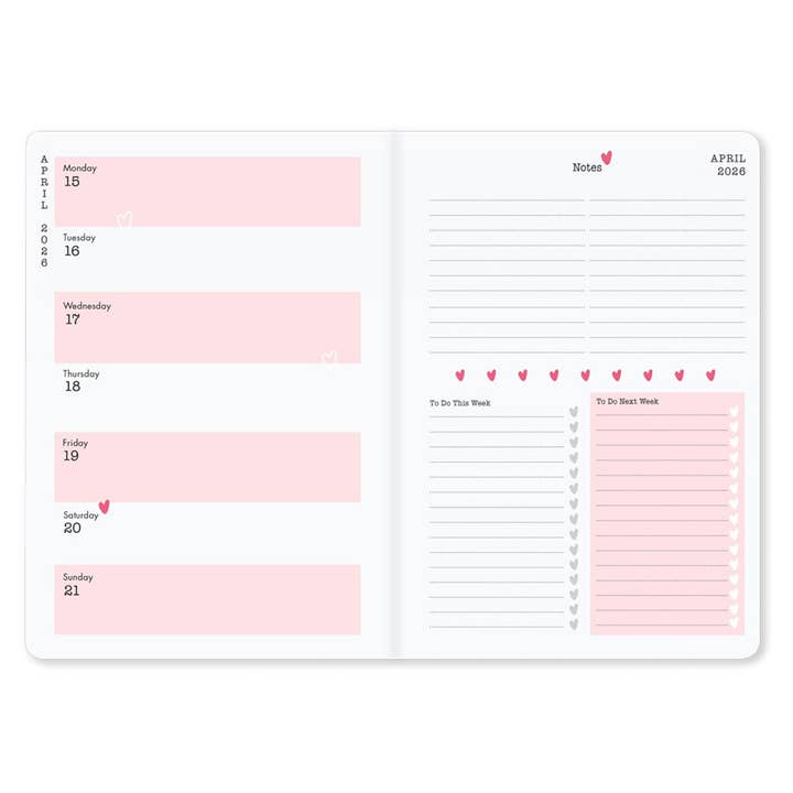 Tangible Stationery – wholesale Journal/diary – Matilda Moo - 2026 Diary - A5 Weekly Notes2