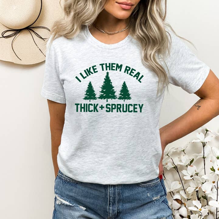 Humm & Willow - Wholesale Screen Printed T-Shirt - Women's - Christmas Shirt - Christmas Tree Shirt - Cute Christmas