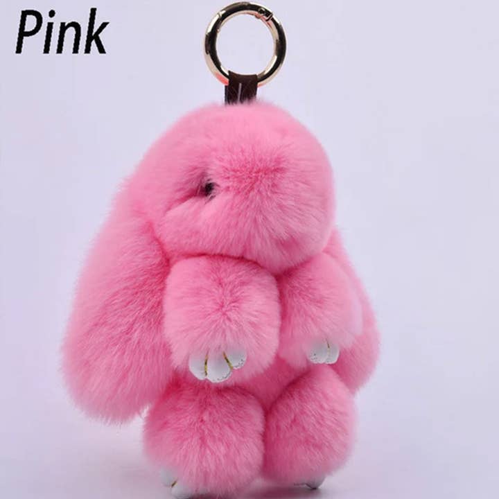 TAPA fashion - Wholesale Keychain – Women's - Small Rabbit Pom Pom Key Chain KC0225-5 (3PC)13