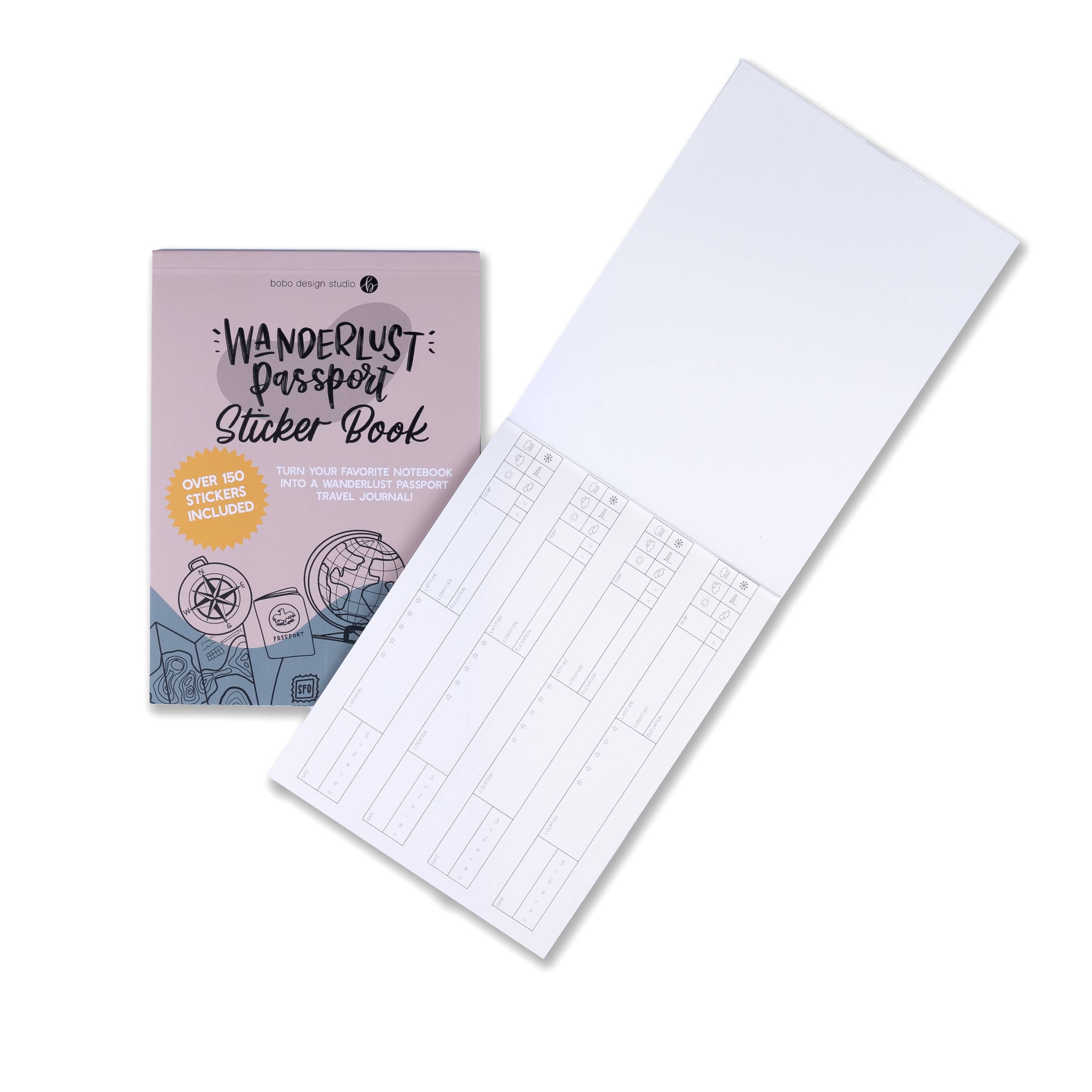 Bobo Design Studio - Wholesale Sticker - Wanderlust Passport Sticker Book2