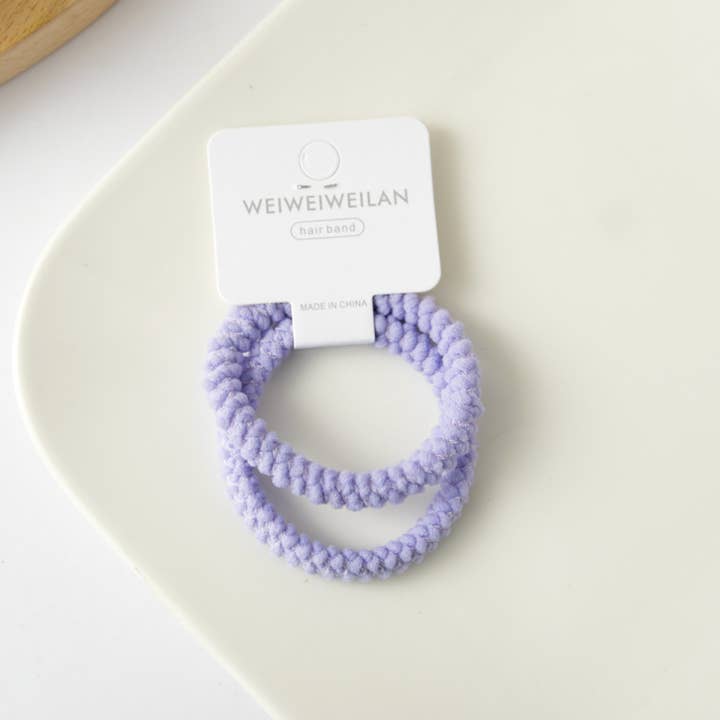 XO Fashion - Wholesale Hair Tie - HT5008 Solid Color Cute Missy Hair Tie 2/unit5
