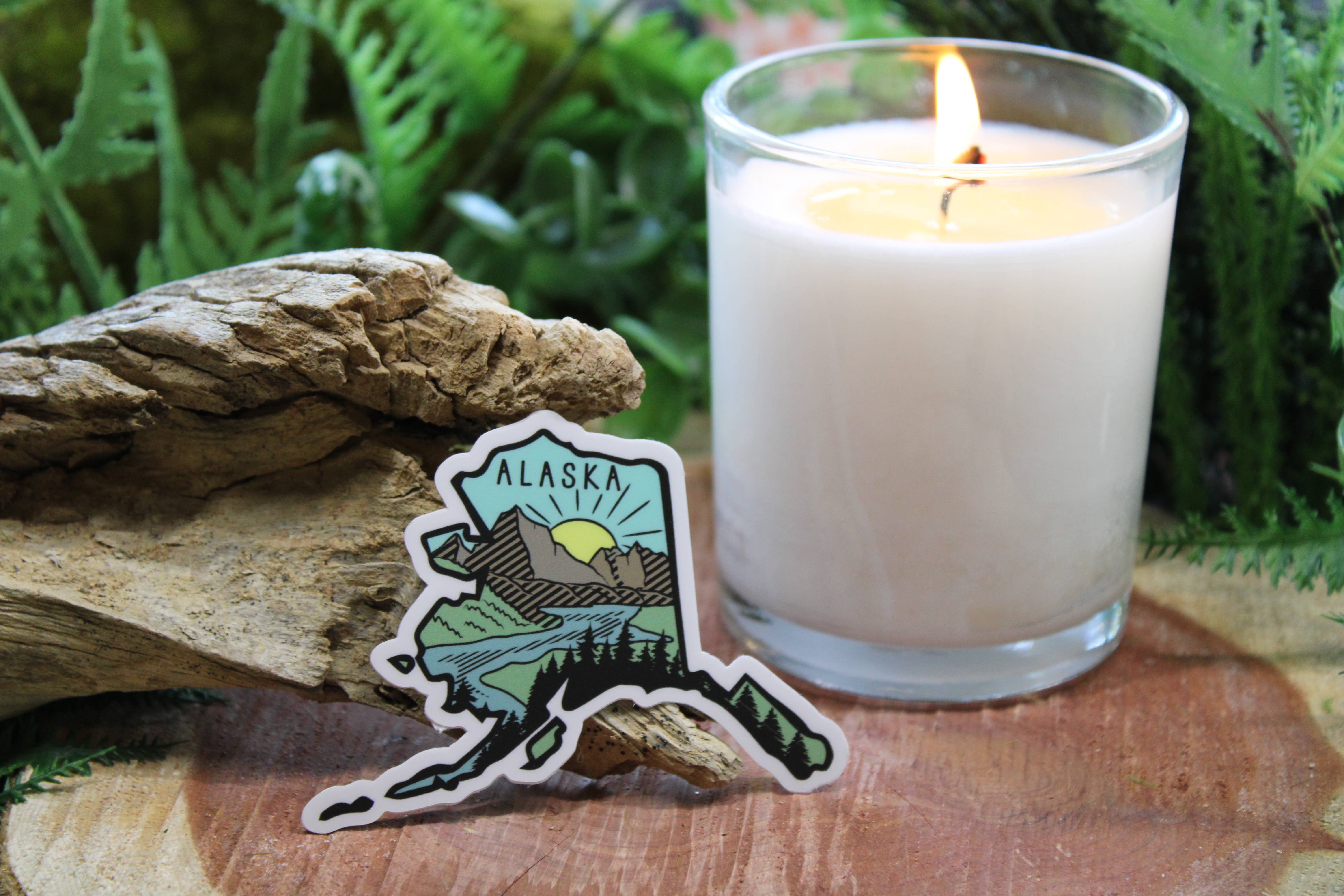 National Parks and Beyond - Wholesale Sticker - Alaska State Checklist 3” Vinyl Sticker2