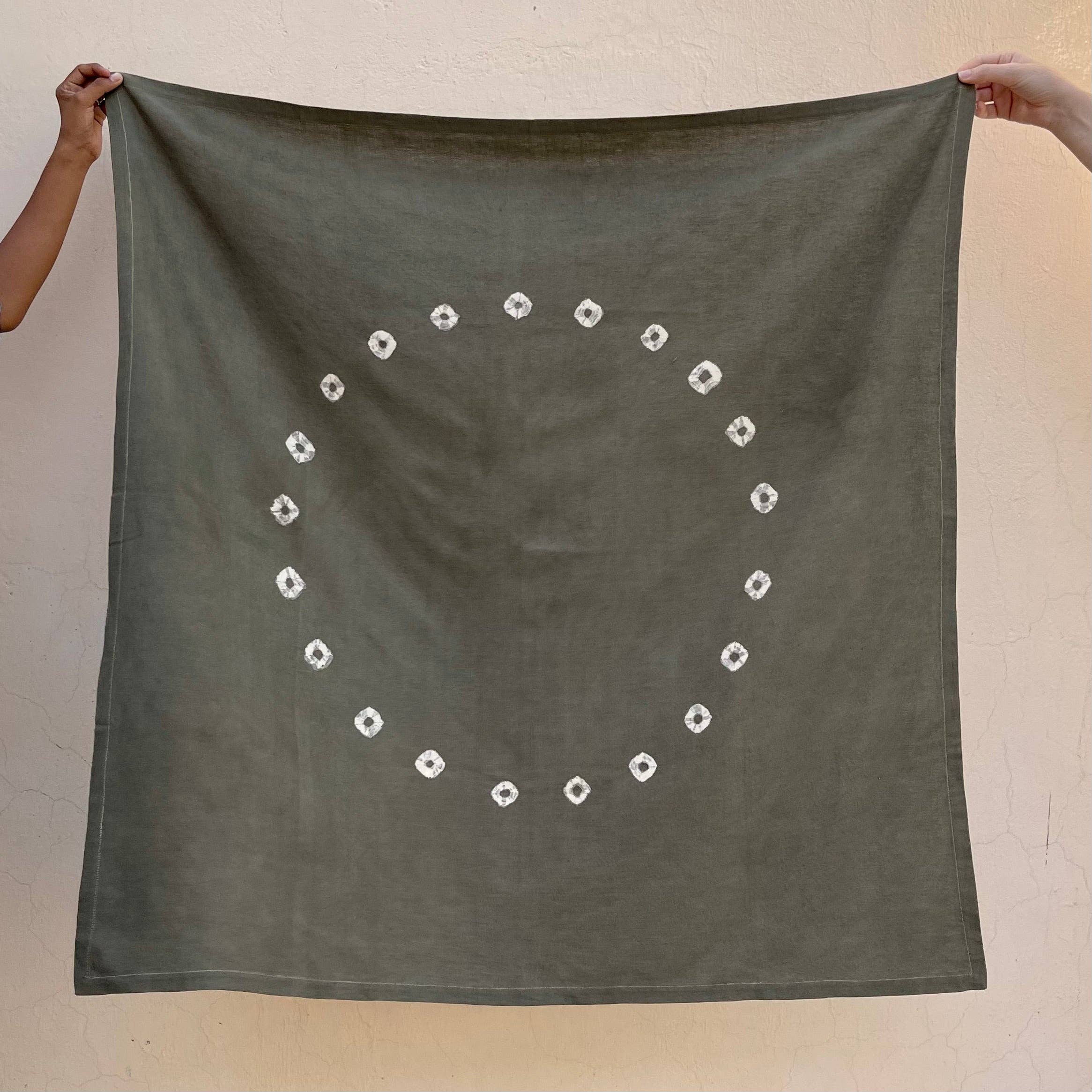 DABU - Wholesale Swaddle - Baby - Moss | Bandhani | Baby Blanket | Naturally Dyed0