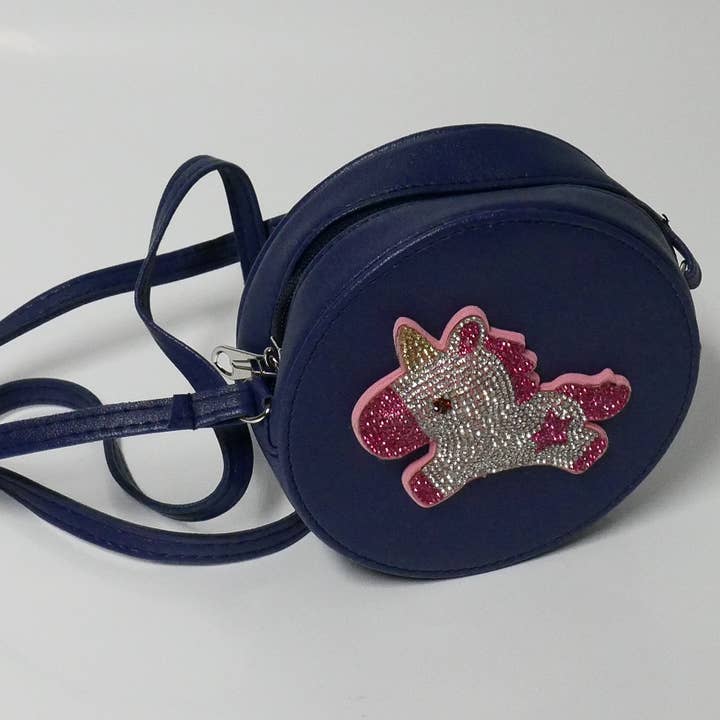 DPH Design GmbH – wholesale Crossbody bag – kids – Unicorn bag, round, blue