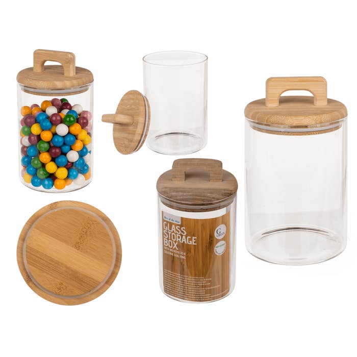 Out of the blue KG - Wholesale Food Storage Container - Glass storage box, for 950 ml, ca. 10 x 14 cm,