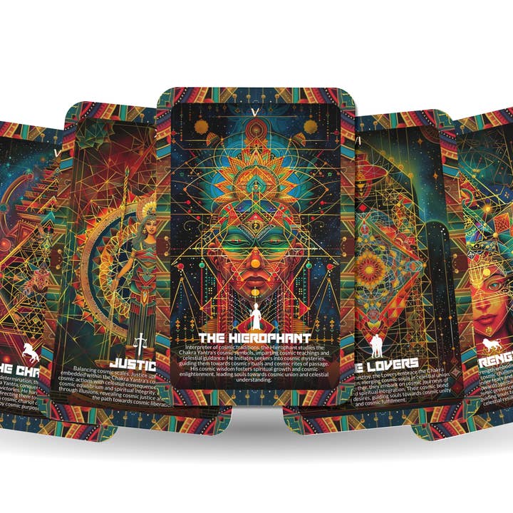 Ibiza Tarot USA - Wholesale Tarot Cards - The Chakra Yantra Tarot - 22 Major Arcana - A unique spiritual journey - Aligning the chakras through the sacred geometry of yantras.5