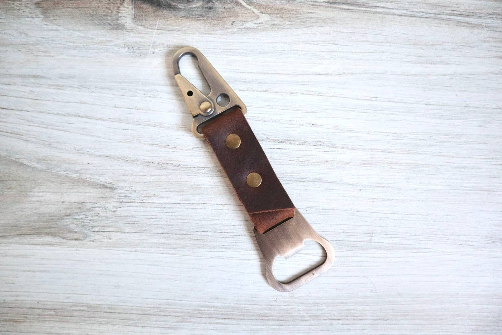 Blu Mountain Co - Wholesale Bottle/Wine Opener - Carabiner Leather Bottle Opener Keychain0