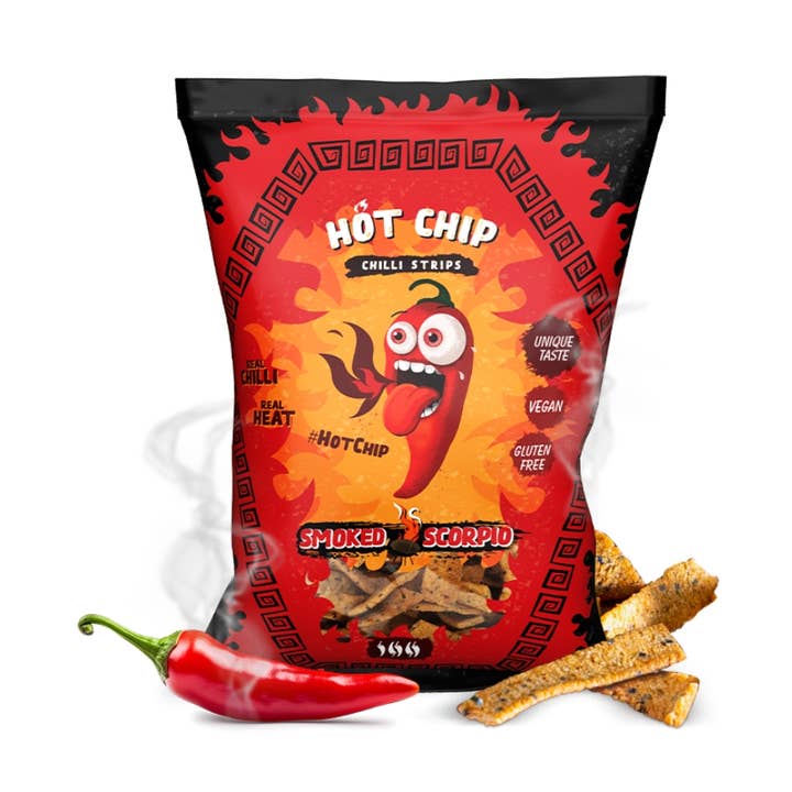 Hot Chip Strips Smoked Scorpio 20×80 g for wholesale by CargoPirate