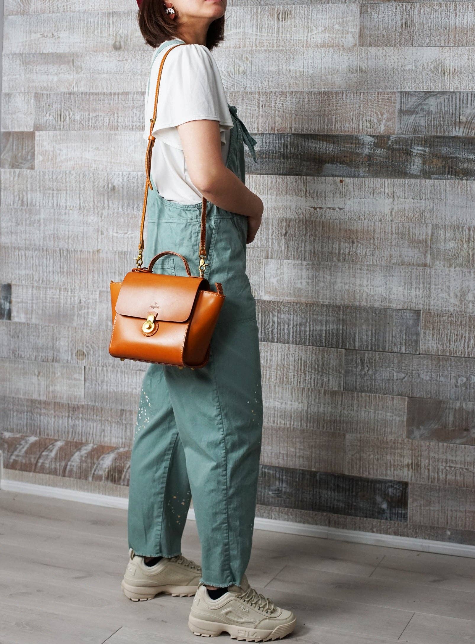 UPPDOO – Engroshandel Taske med håndtag – til kvinder – Vive 2.0 klassisk skuldertaske med topgreb - Abrikos4