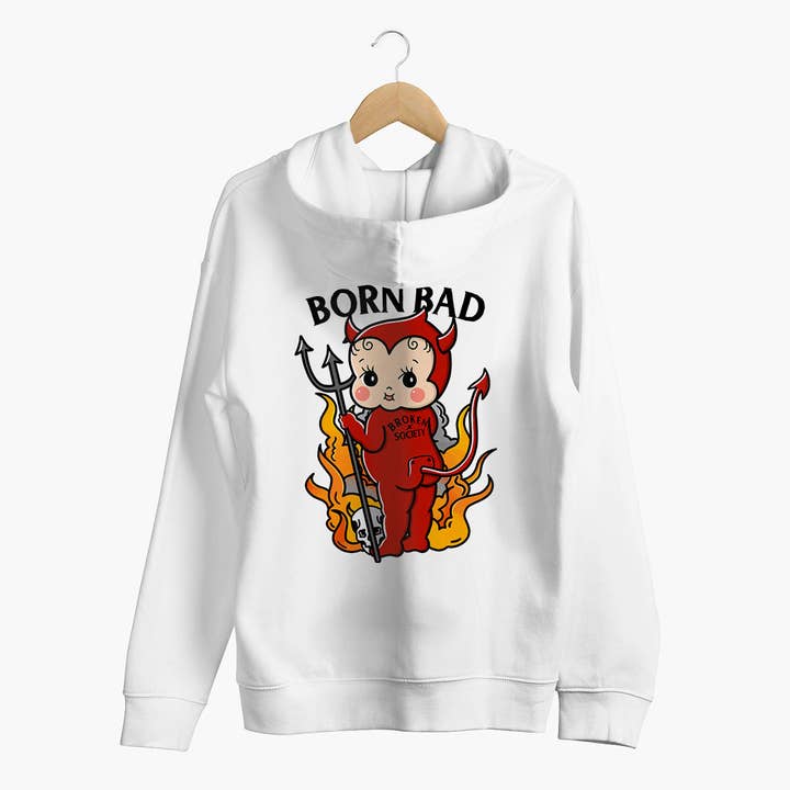 Born Bad Devil Hoodie (uniseks) voor wholesale door Broken Society