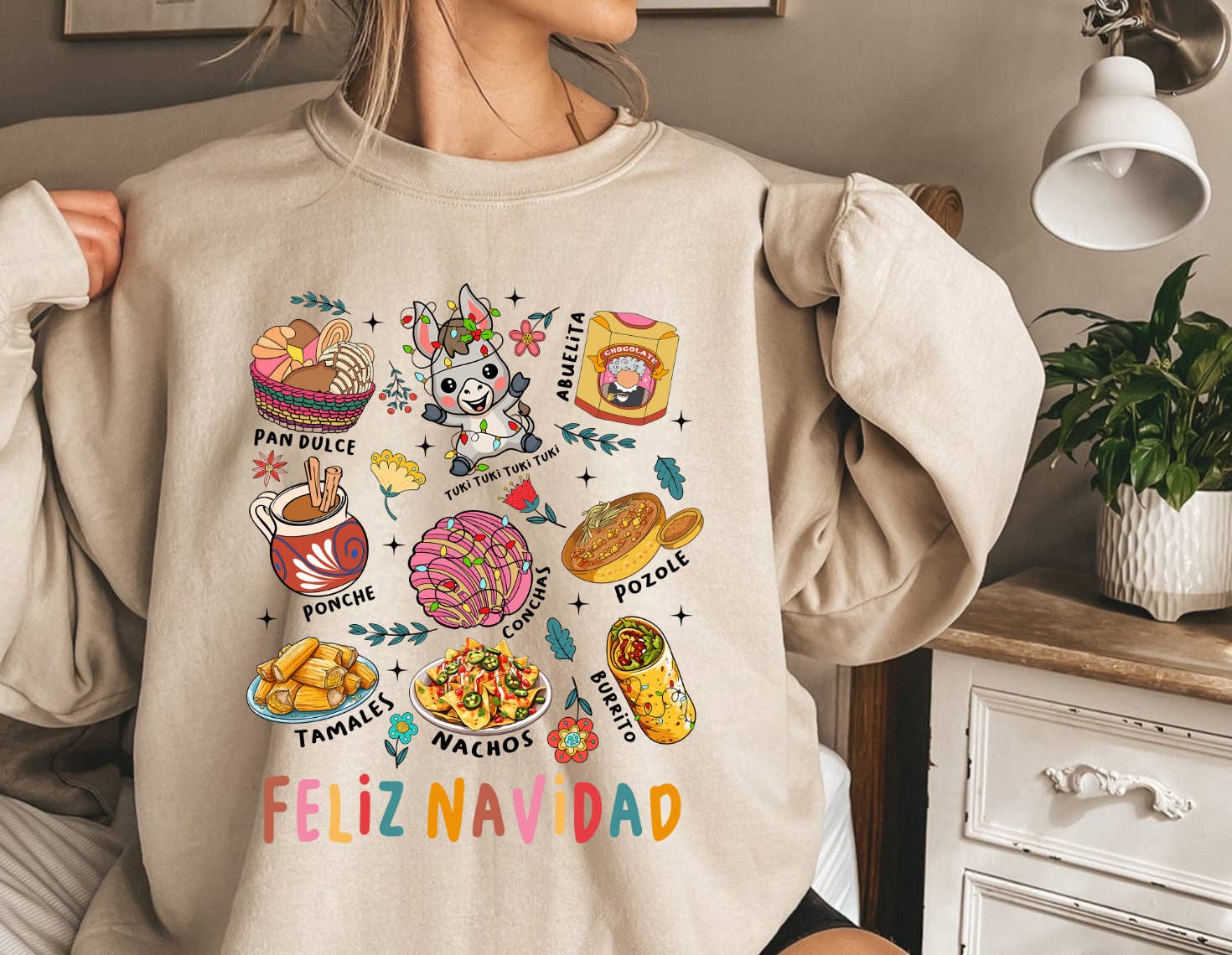 NVC Ecommerce LLC - Wholesale T-Shirt (Graphic) - Women's - Mexican Christmas Bundle Sweatshirt, Christmas Shirt  0