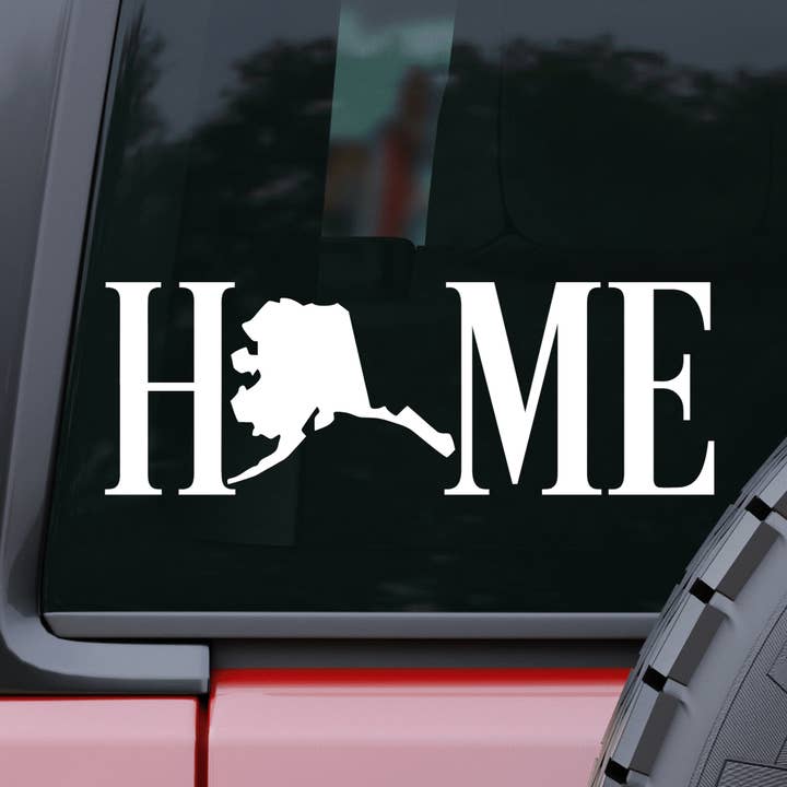 Alaska Home Car and Laptop Decal for wholesale by AO Designs LLC