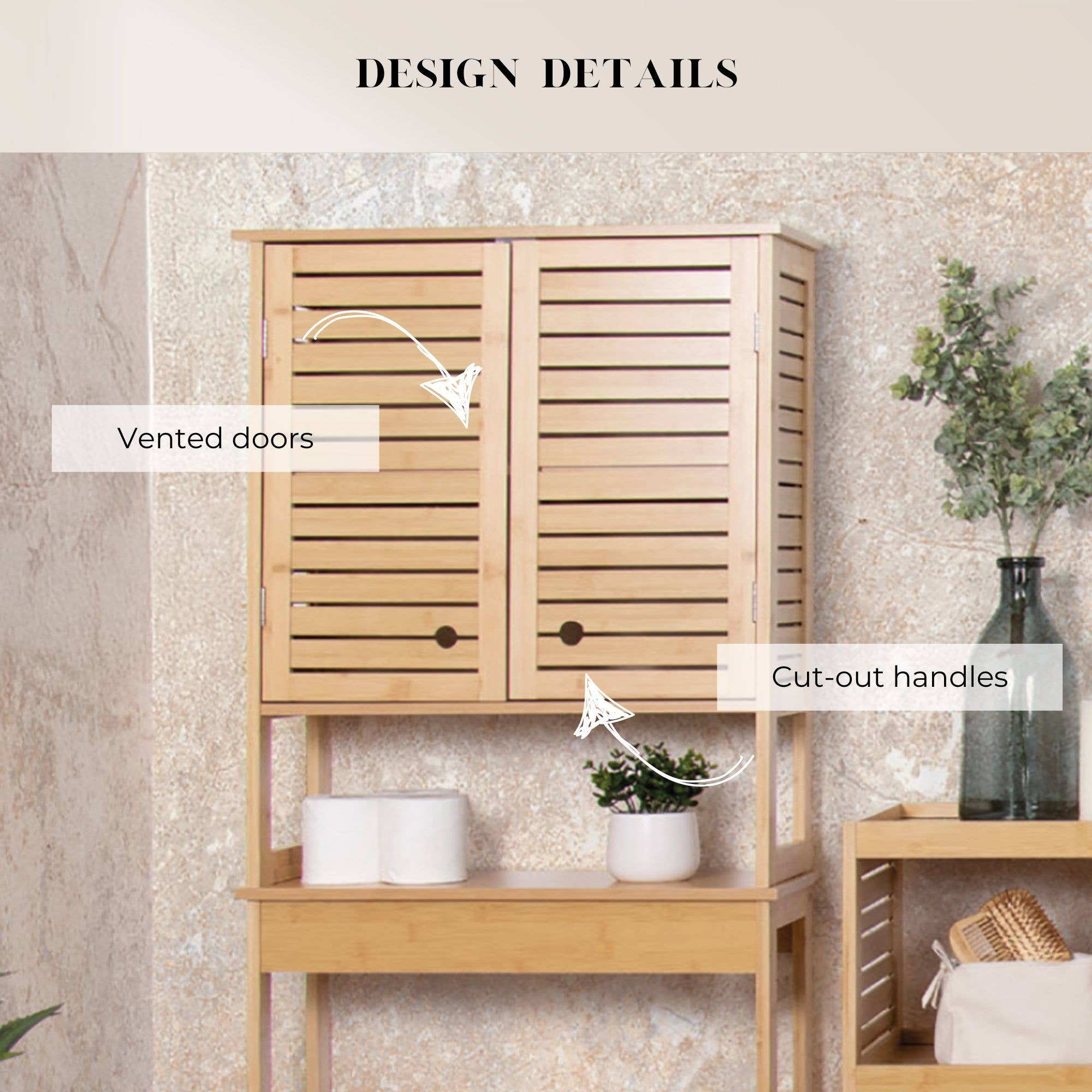 Brown Over-Toilet Cabinet – Trinidad for wholesale on Faire6