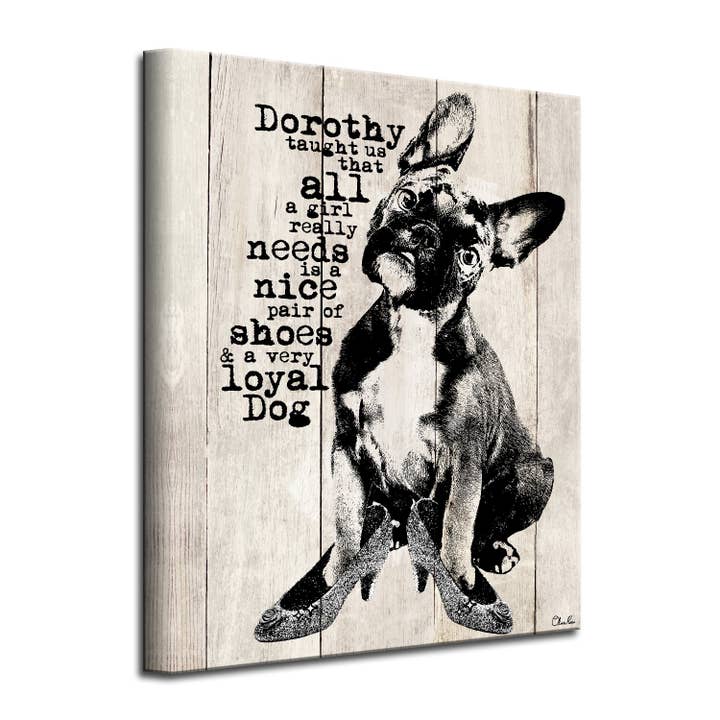 Shoes' Wrapped Canvas Dog Wall Art for wholesale by Ready2hangart, Inc.