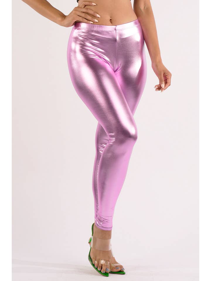 K Too - Wholesale Fashion Leggings - Women's - Shiny metallic leggings10