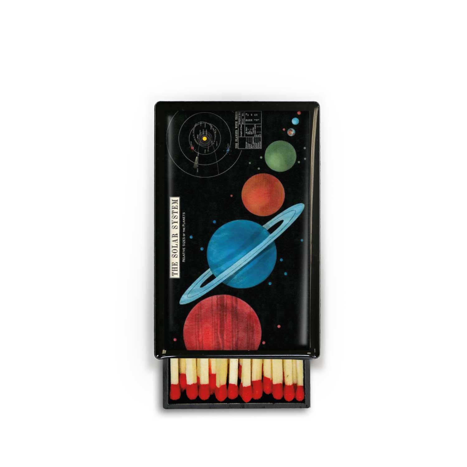 Lucy Lu Designs - Wholesale Match Holder - Space Planets quirky Sky Slide Box0