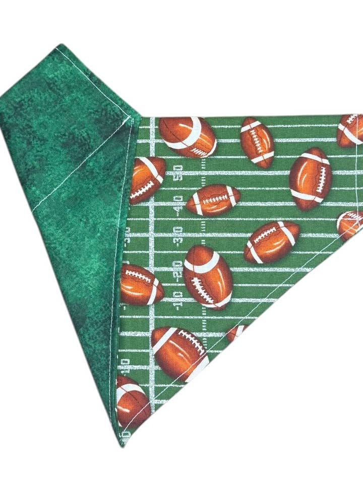 Football & Green| Reversible Dog Bandana for wholesale by Cambria K9