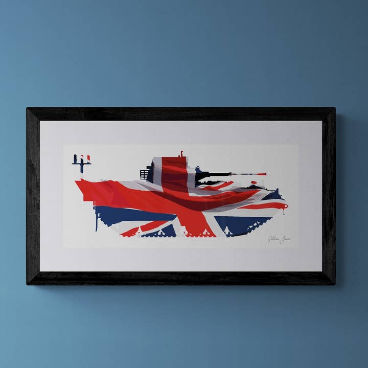 Warrior FV510 Aufdruck mit Flagge der Union für den Großhandel von Gillian Jones Designs