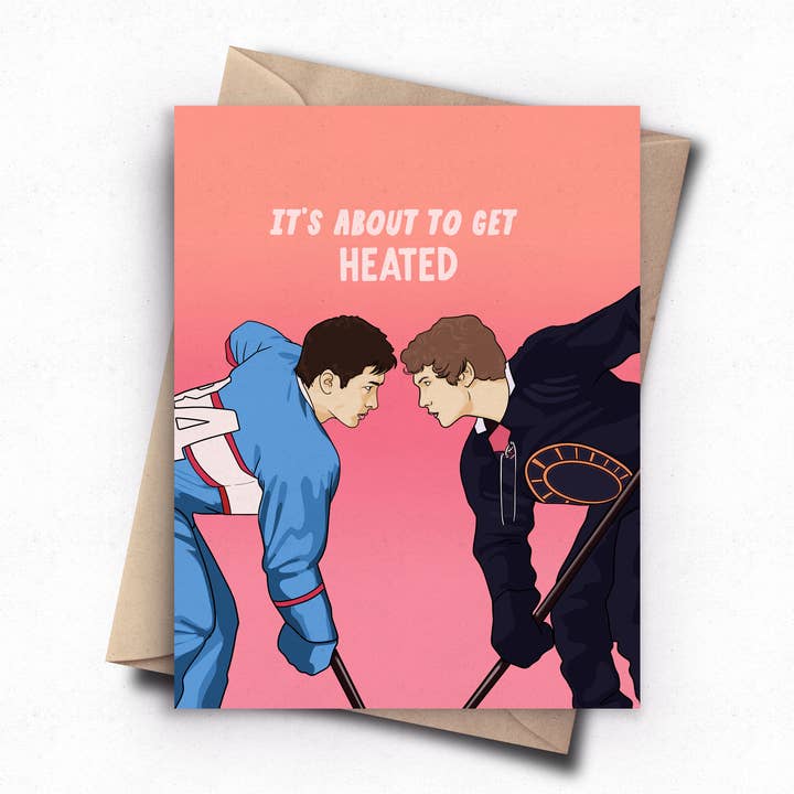 Erhitzte Valentinstagskarte, Lustige Popkultur-TV-Liebeskarte für den Großhandel von Pop Cult Paper