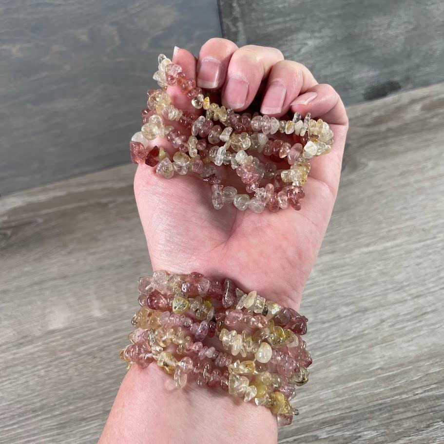 Keystone Crystals - Wholesale Beaded Bracelet - Multi-Stone Gemstone Chip Bracelets –  Wholesale Crystals4