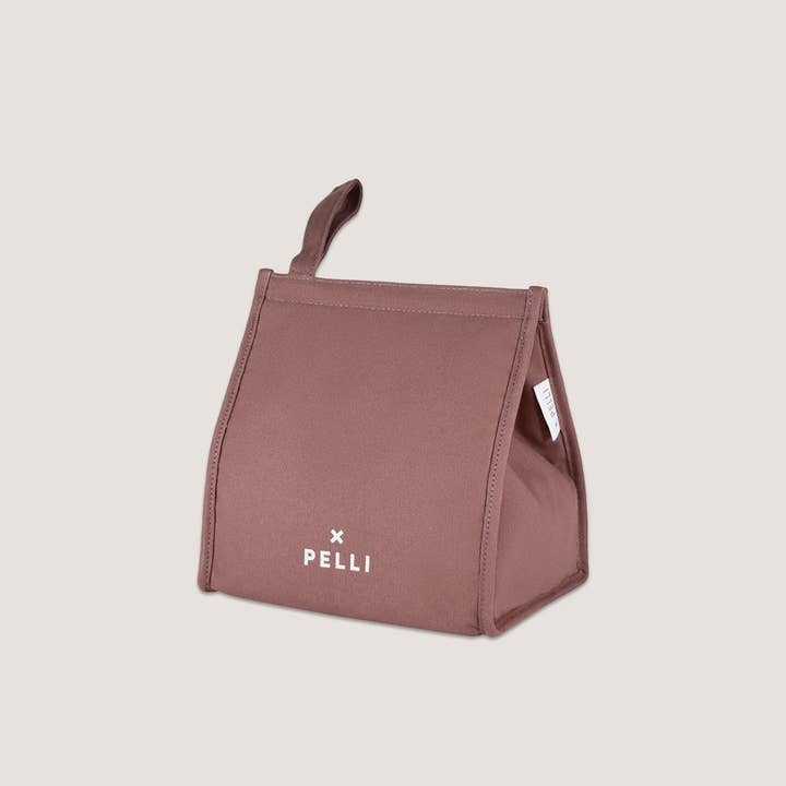 Big Break Canvas Insulated Lunch Bag - Mulberry Pink for wholesale on Faire