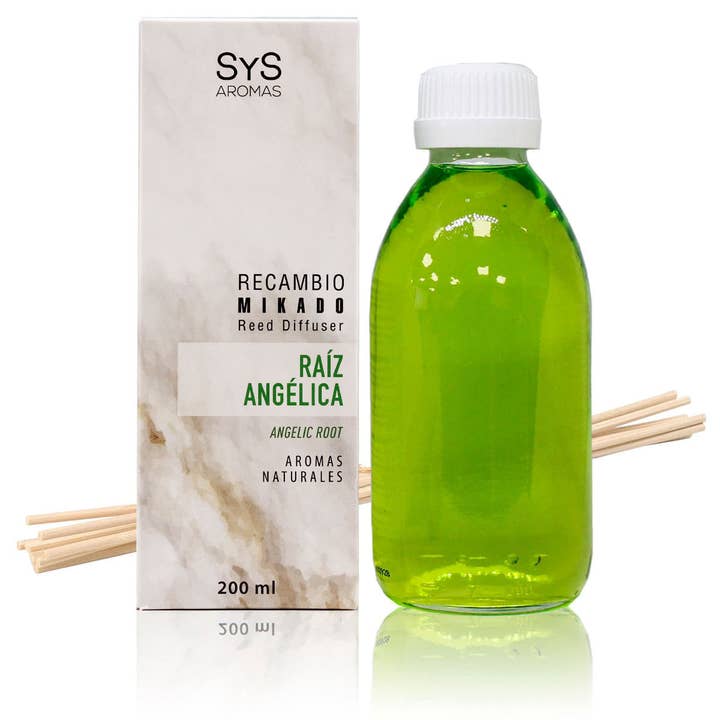 Laboratorio SYS - Venta al por mayor Difusores de palitos - Recambio Mikado Raíz Angélica 200ml + Palos SYS Aromas