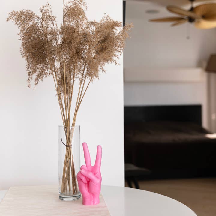 CandleHand (Free Duties for US) - Wholesale Novelty Candle - Peace Candle - 8''Tall - Realistic Skin Texture - 2 Wicks7