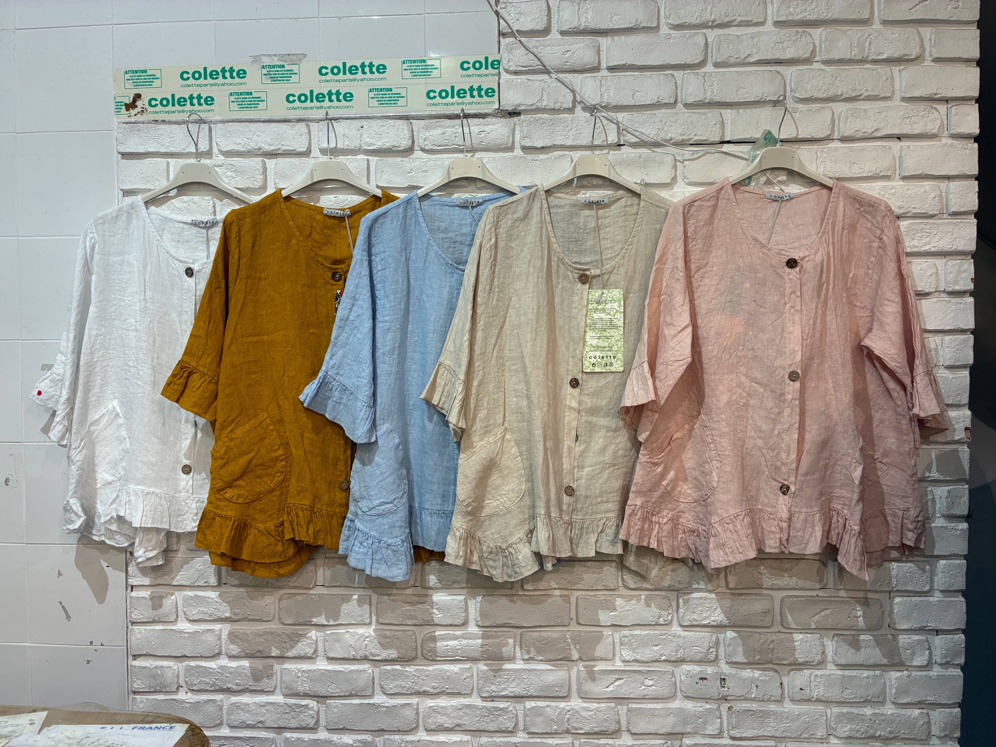 la maison des fibres naturelles - Wholesale Varsity/Baseball Jacket - Women's - Buttoned jacket 100% linen 163426