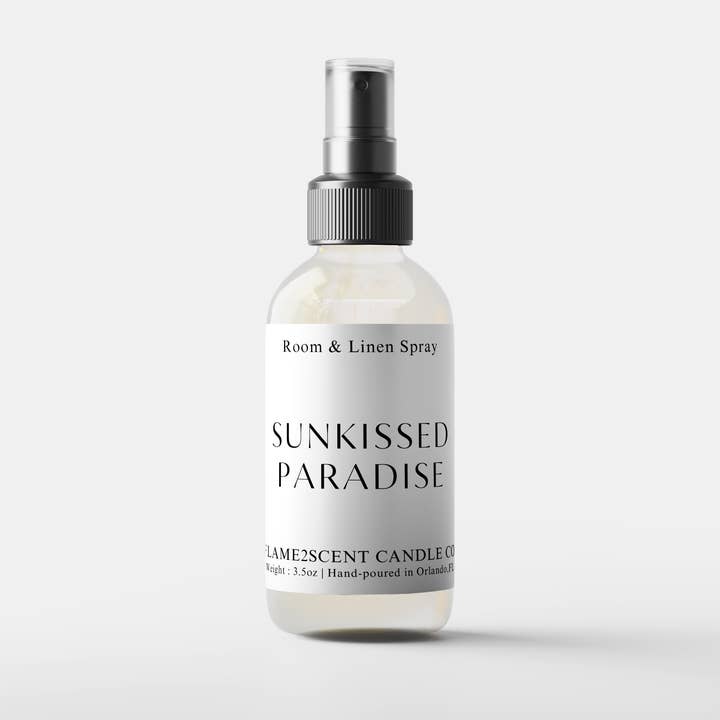 Sunkissed Paradise Room Spray – Mandarin, Grapefruit & Musk | Summer Scent for wholesale by Flame2scent Candle Co.