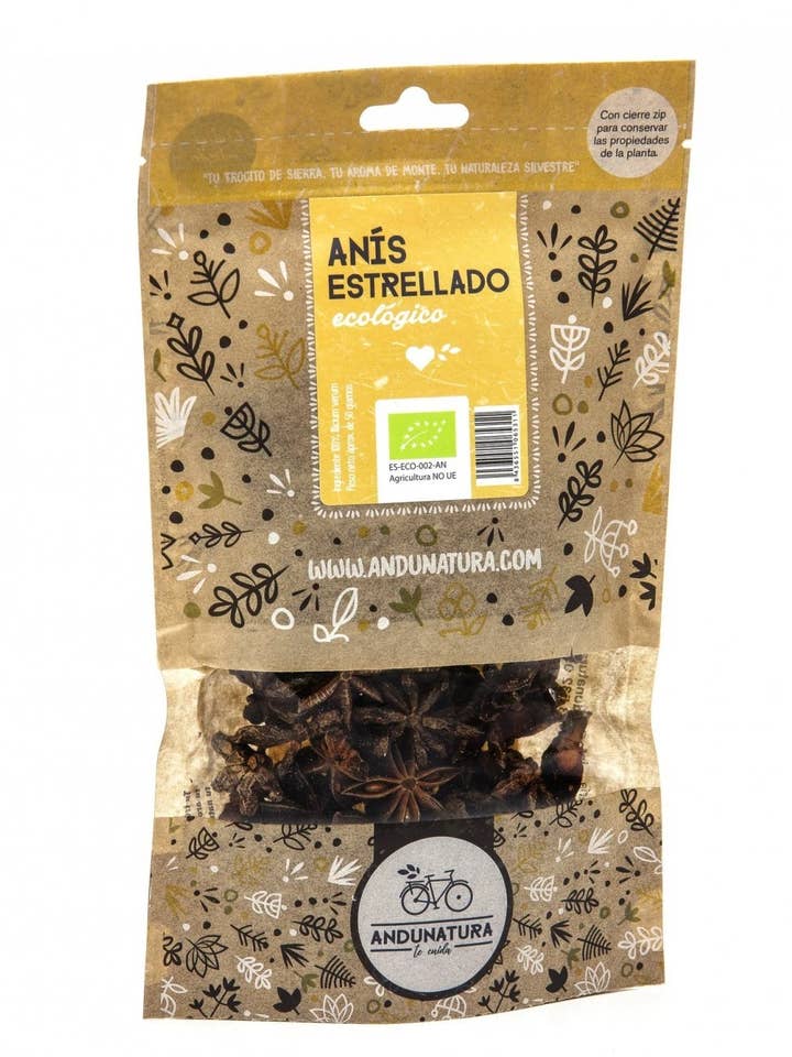 Anís Estrellado Bolsa Kraft 50gr -ECO- para venta al por mayor de Andunatura