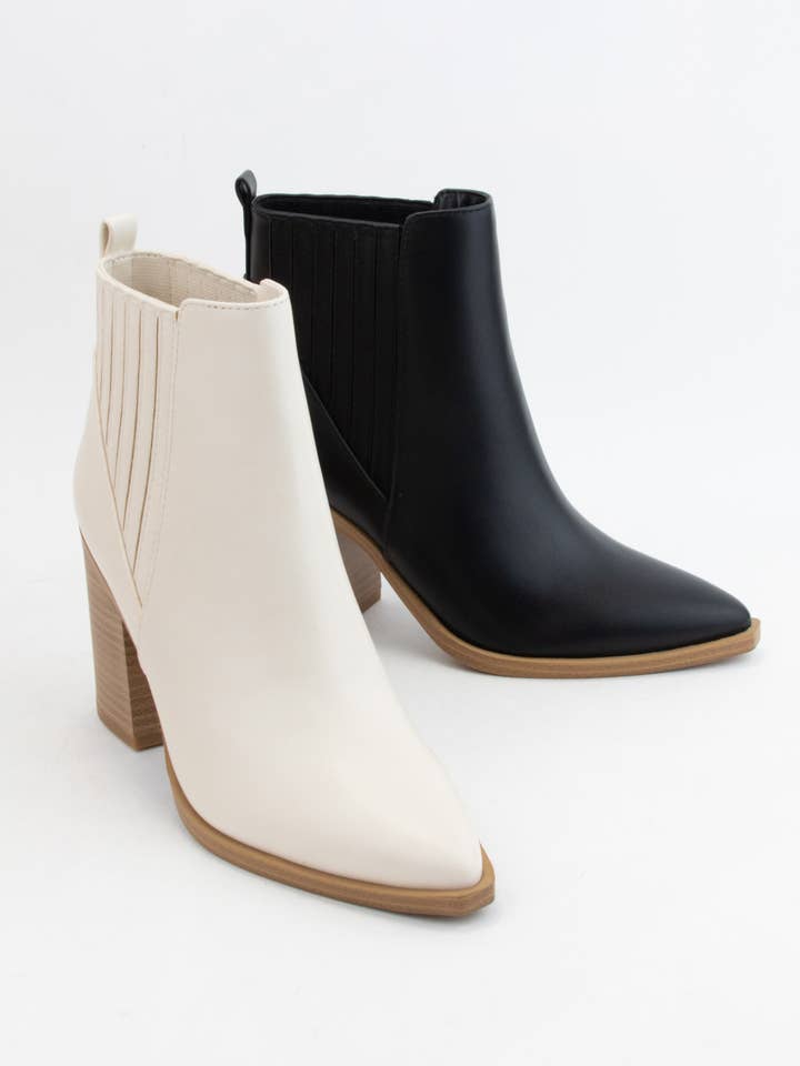 CCOCCI - Vendita all'ingrosso Stivaletti - Donna - Stivaletti Chelsea con tacco a blocco e punta appuntita4