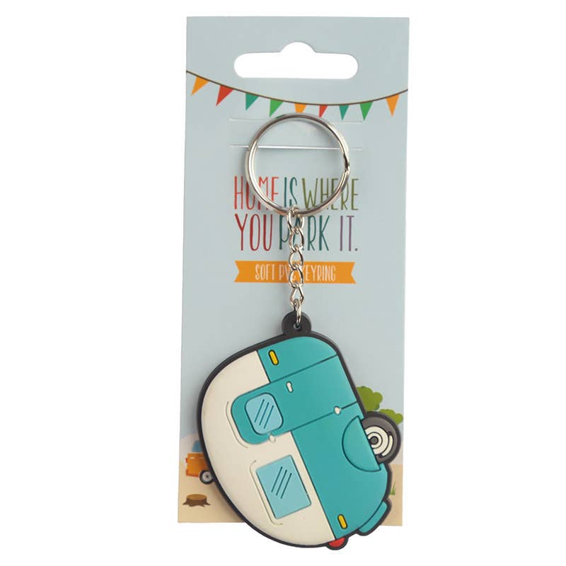 Puckator Ltd - Wholesale Keychain - Unisex - Home is Where You Park It Caravan PVC Keyring3