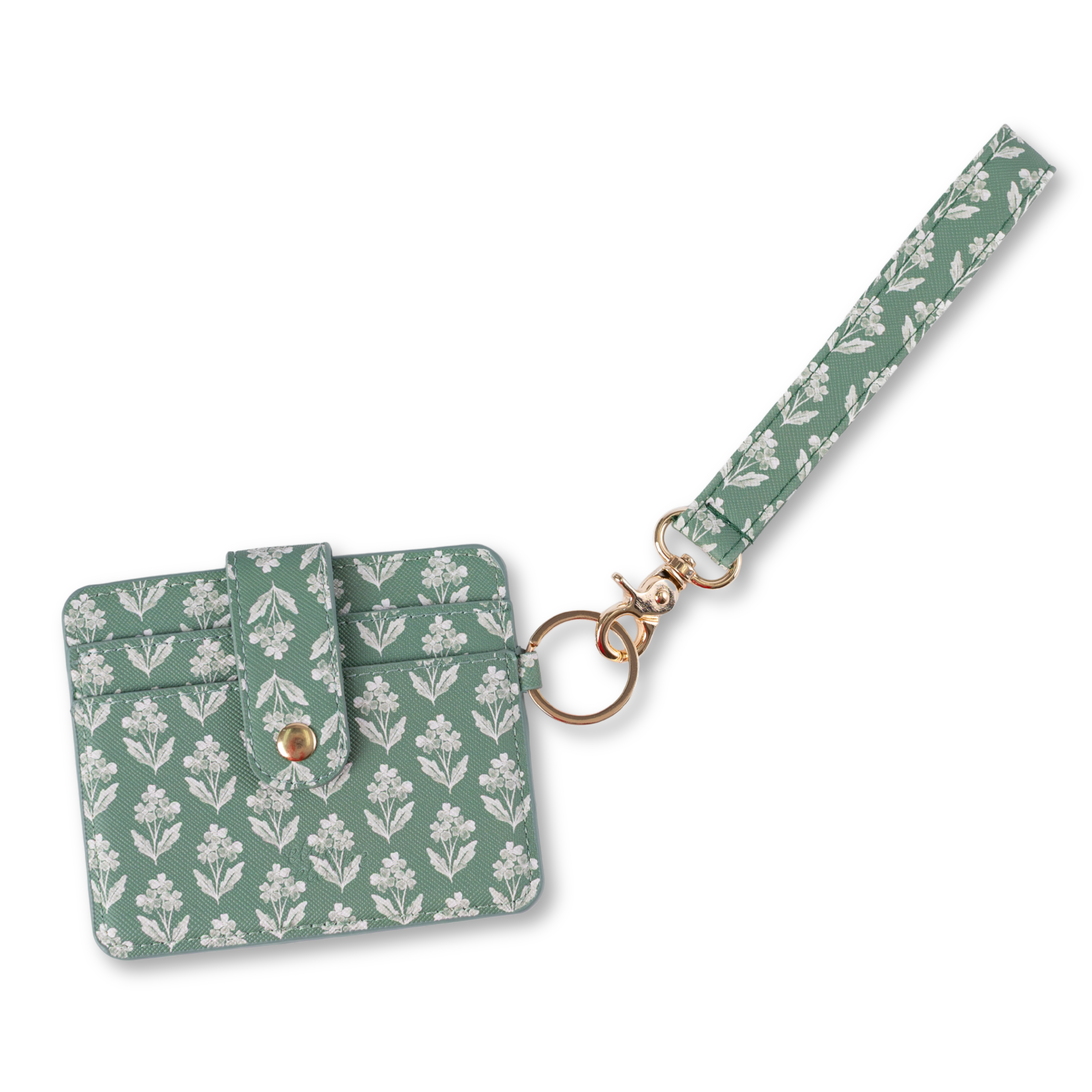 Elyse Breanne Design - Wholesale Keychain - Women's - Forget Me Not Sage Wristlet Keychain1