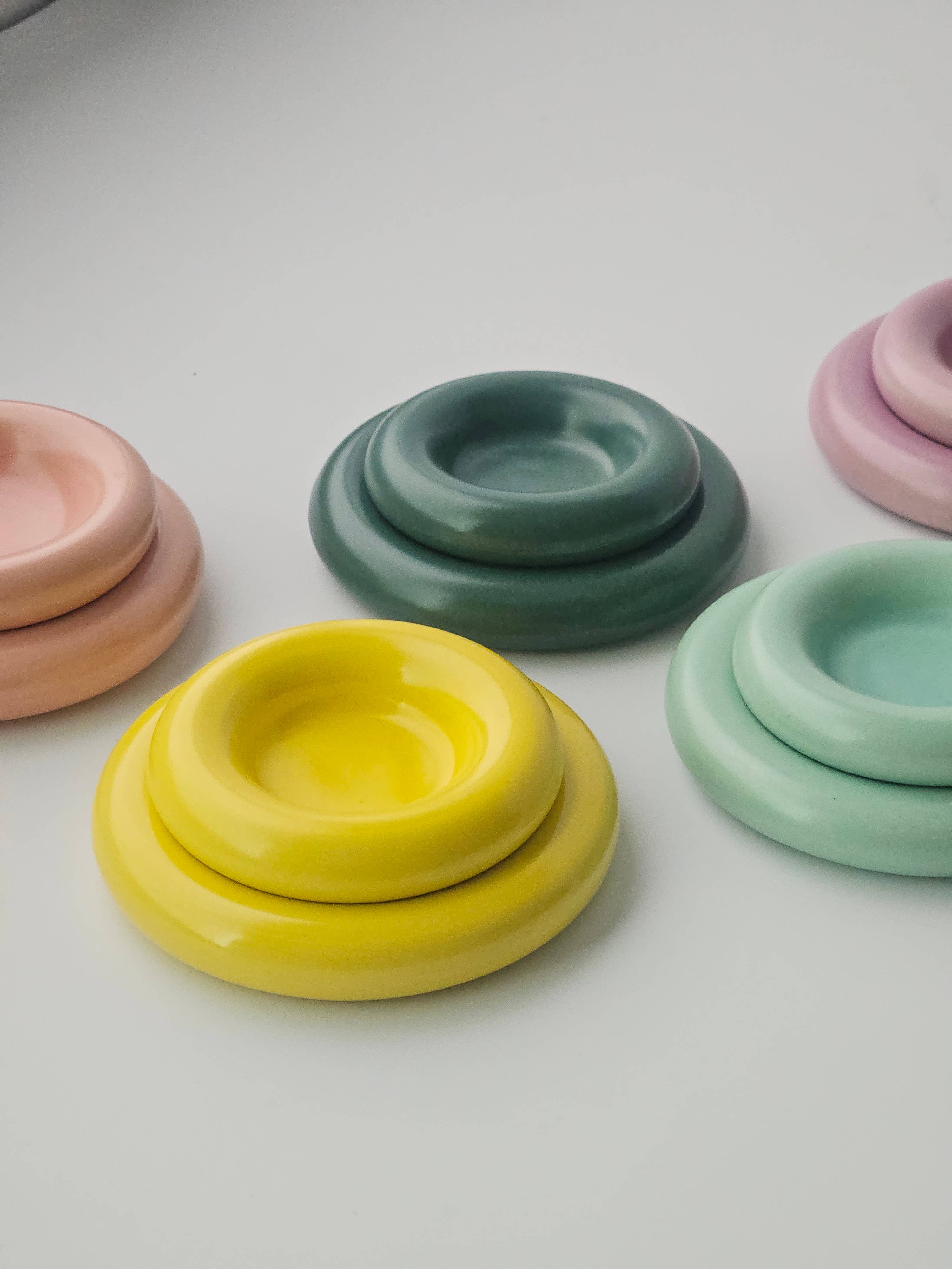 Bad Dogs Studio - Wholesale Jewelry Dish - Donut Dish • Handmade Ceramic Chunky Rounded Bubble Tray7