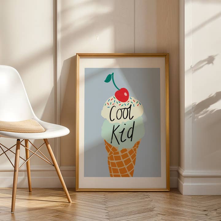 Emmy James Studio - Wholesale Art Print - Cool Kid Ice Cream Art Print2