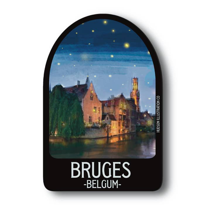 Bruges Belgium Sticker/Magnet/Print/Postcard for wholesale by About Town Co
