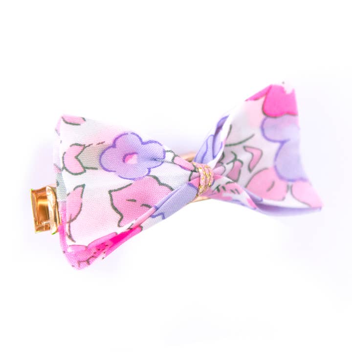 Liberty Betsy Fluo Lila hair clip for wholesale by Le Petit Lien de Paris