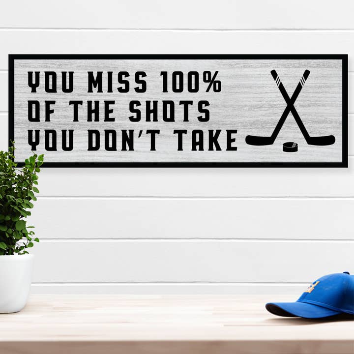 9th Letter Press - Wholesale Sign - Shots You Don't Take Hockey Home Decor Sign