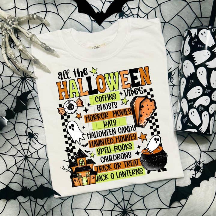 All The Things Halloween- Black Ink for wholesale by Hot Mess Apparel