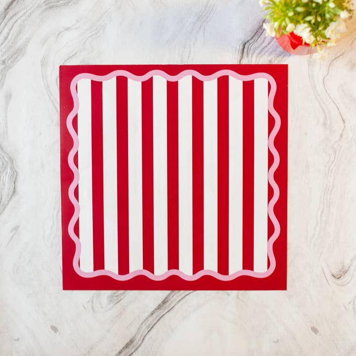 Cherry Red Paper Placemats for wholesale by Shop Damus