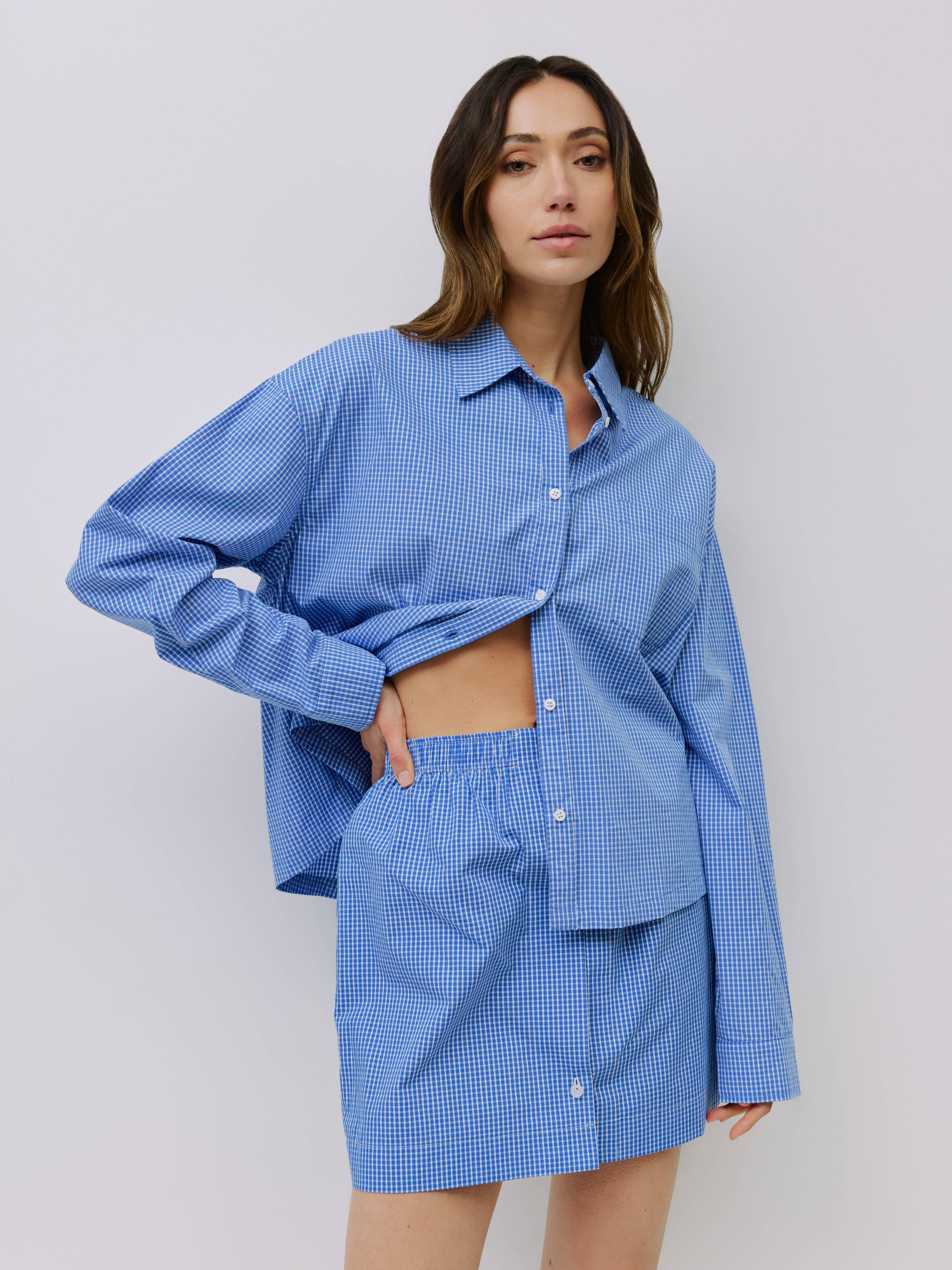 All Row - Wholesale Shirt - Women's - The Gates Top | Gingham Button-Down Shirt3