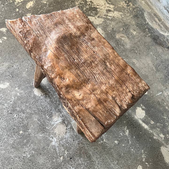 Office Objets - Wholesale Bench - Small organic bench in blonde Asian teak with four legs - Sepuluh25