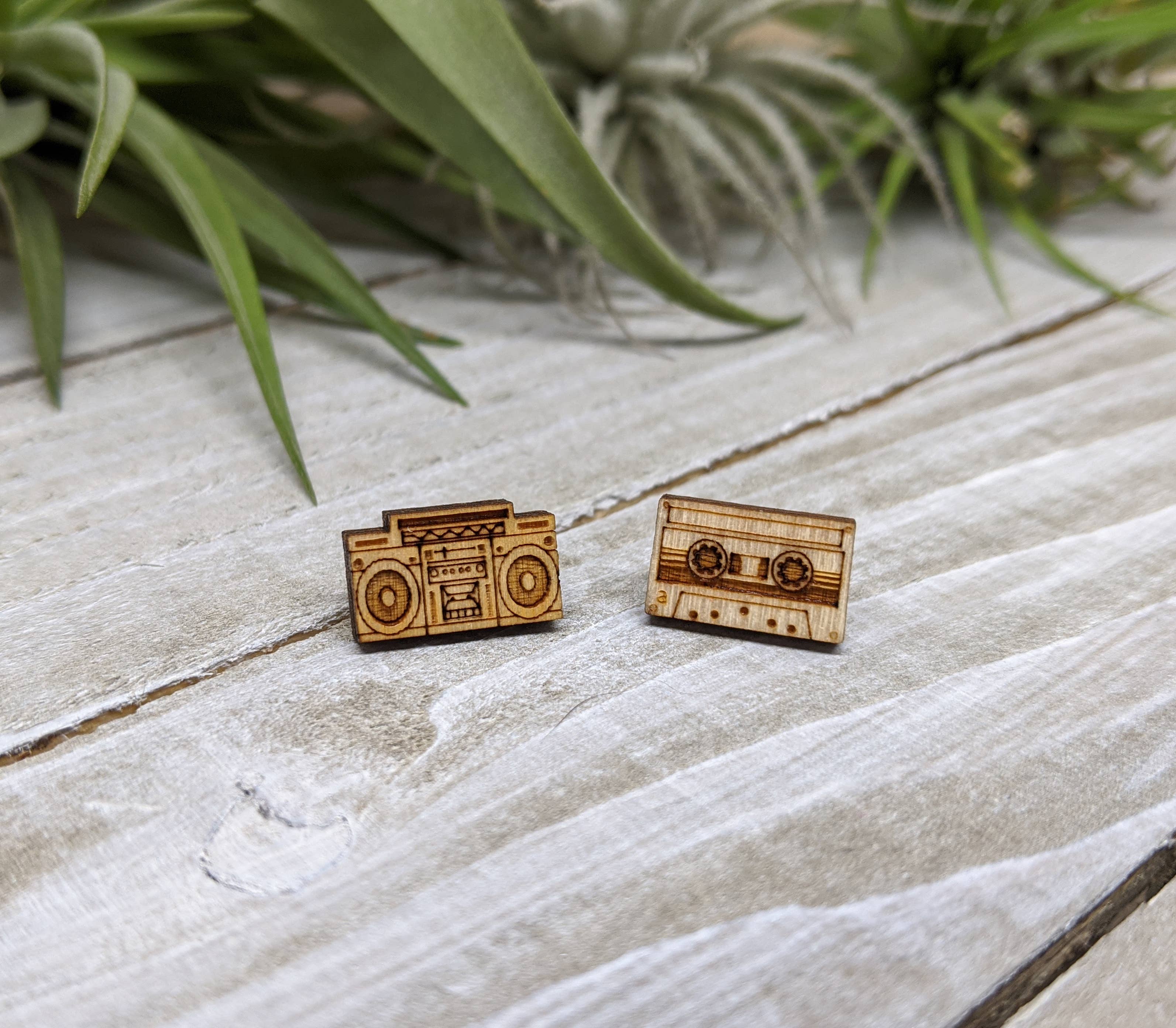 Unpossible Cuts - Wholesale Dangle Earrings - Boombox and Tape Earrings6