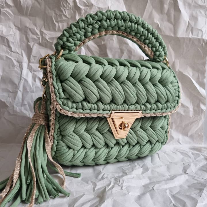 CHQEL - Wholesale Clutch Bag - Women's - CHQEL Green  Clutch Bag for Women Handmade Crochet Purse 0